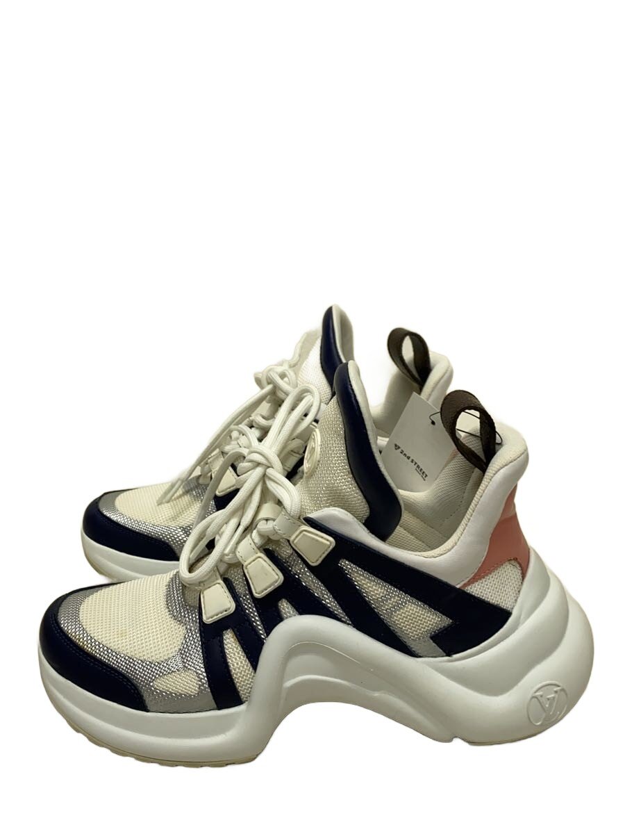 【中古】LOUIS VUITTON◆ローカットスニーカー/35.5/WHT/GO0148【シューズ】