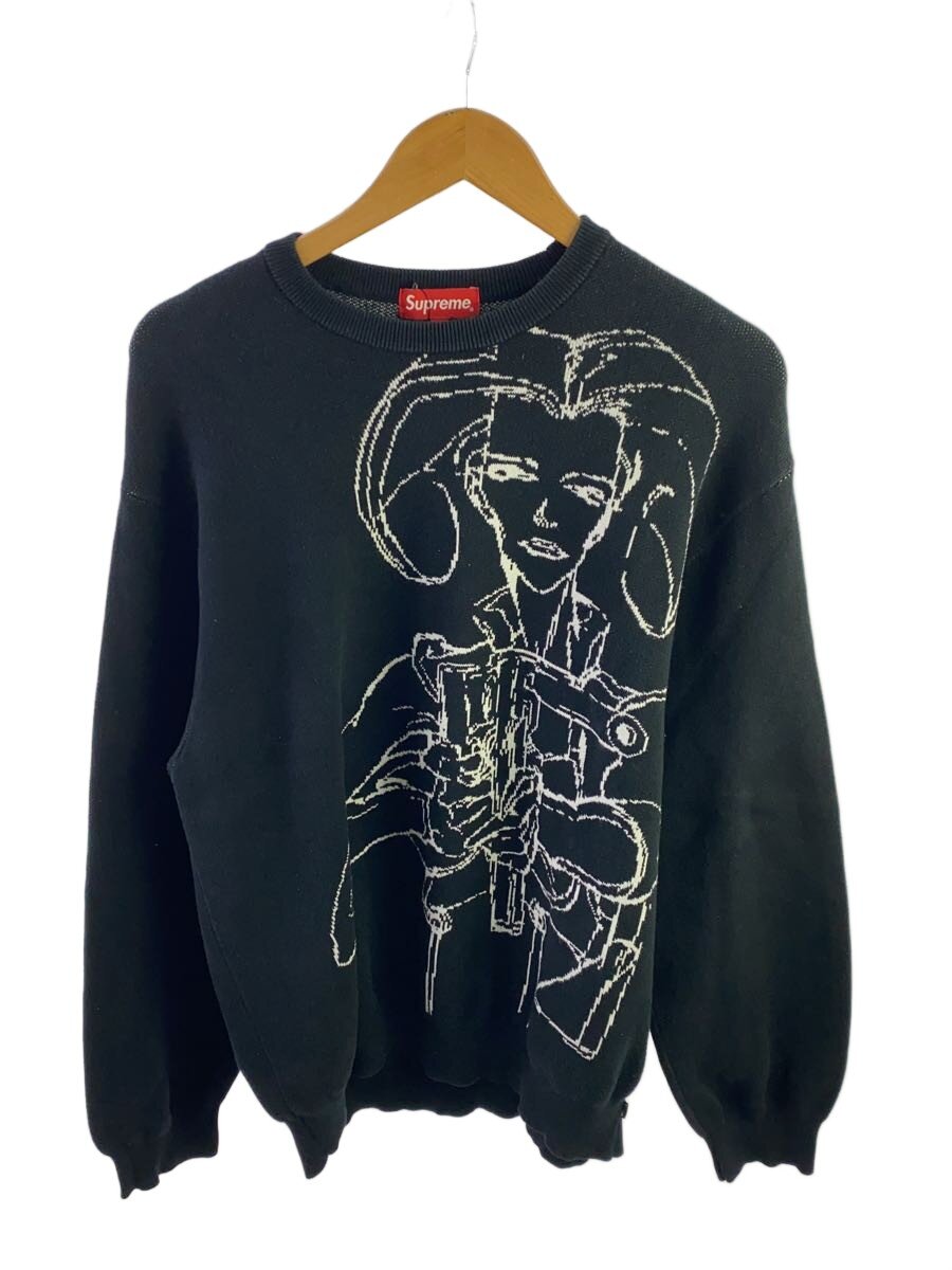【中古】Supreme◆編み物・スウェーター(朦々たる)/XL/綿織物/BLK【メンズウェア】