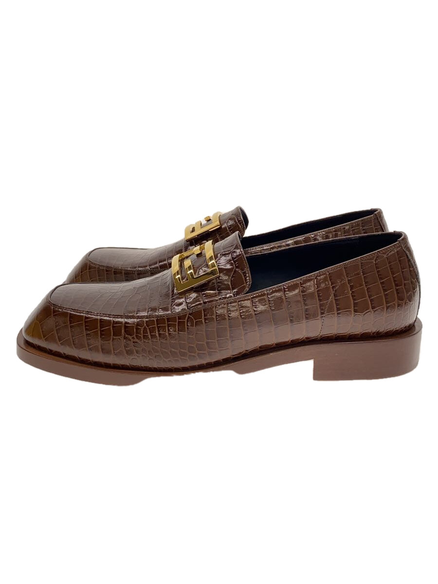 【中古】FENDI◆置き目毛革/US10/赤銅色/7D1439/FFロゴタイプ//【シューズ】