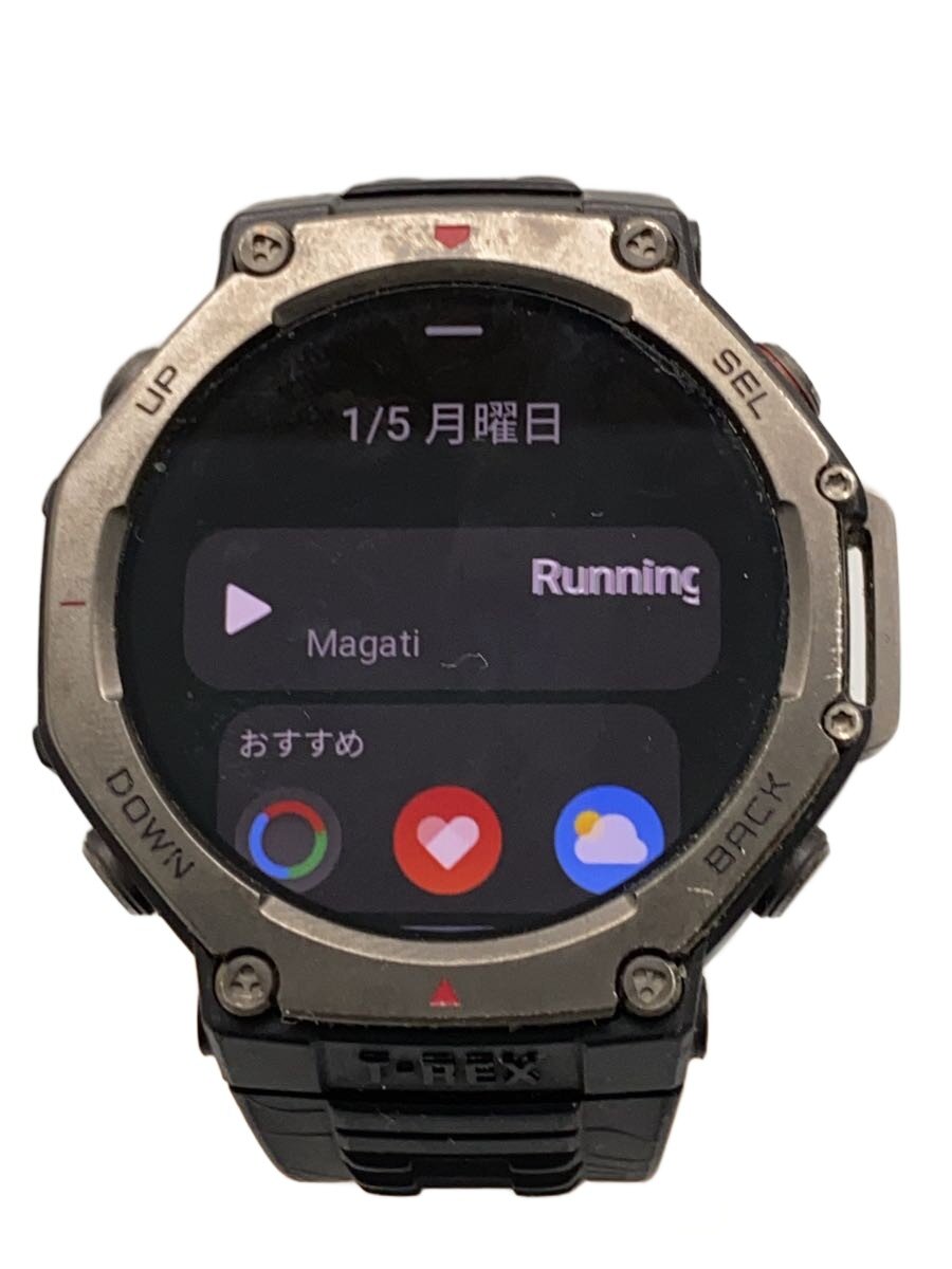 【中古】Amazfit◆スマートウォッチ/デジタル/ラバー/BLK/BLK/A2323【服飾雑貨他】｜2ｎｄ STREET 店