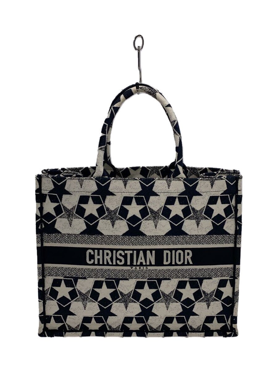 【中古】Christian Dior◆ブックトートエトワール/帆布/米国海軍/総柄【御徒面子】