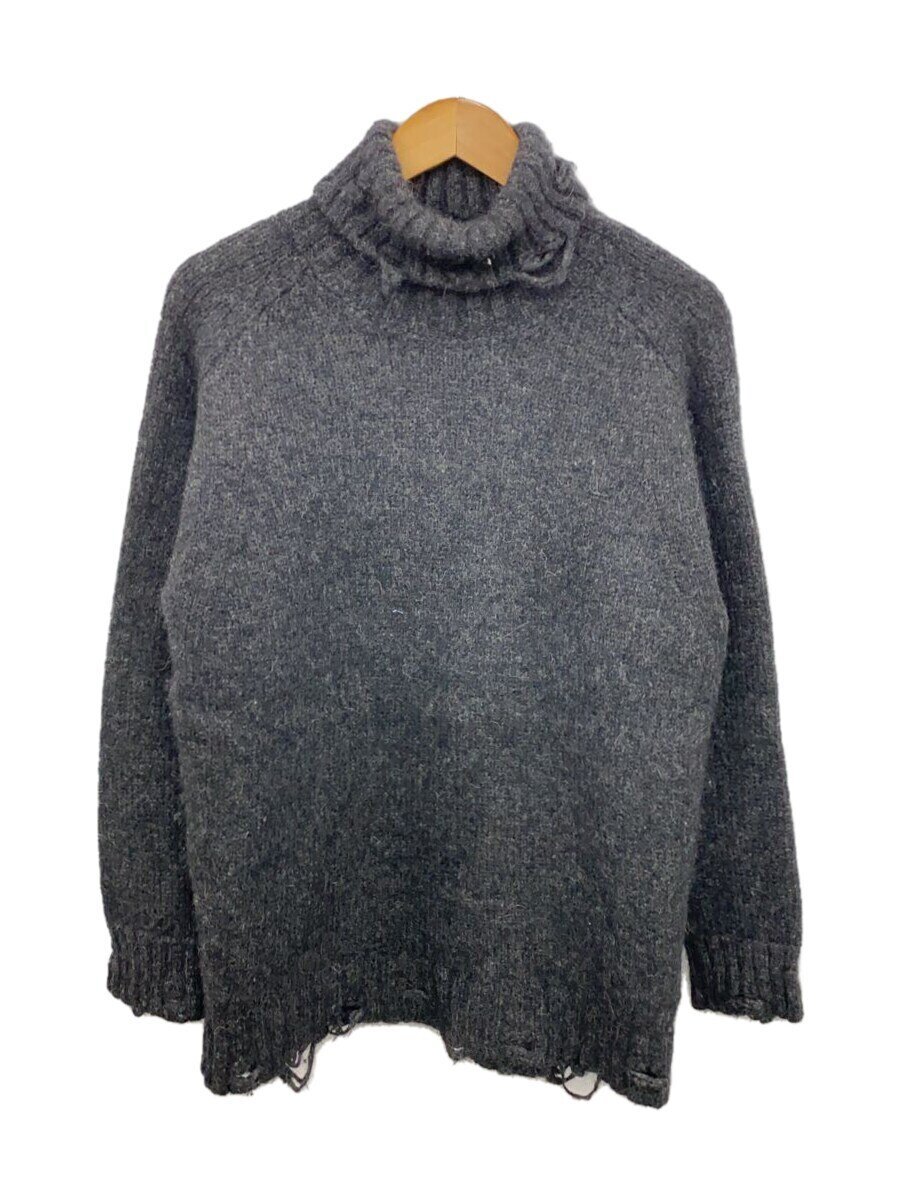 【中古】MAISON FLANEUR◆編み物・プルオーバー(朦々たる)/48/アルパカ/BLK/18WUSW204【メンズウェア】