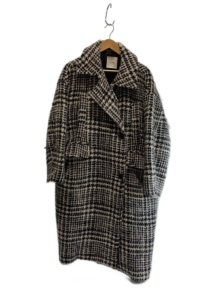 【中古】CLANE◆コート/0/ウール/BLK/千鳥格子/15101-0022【レディースウェア】|2nd STREET 店