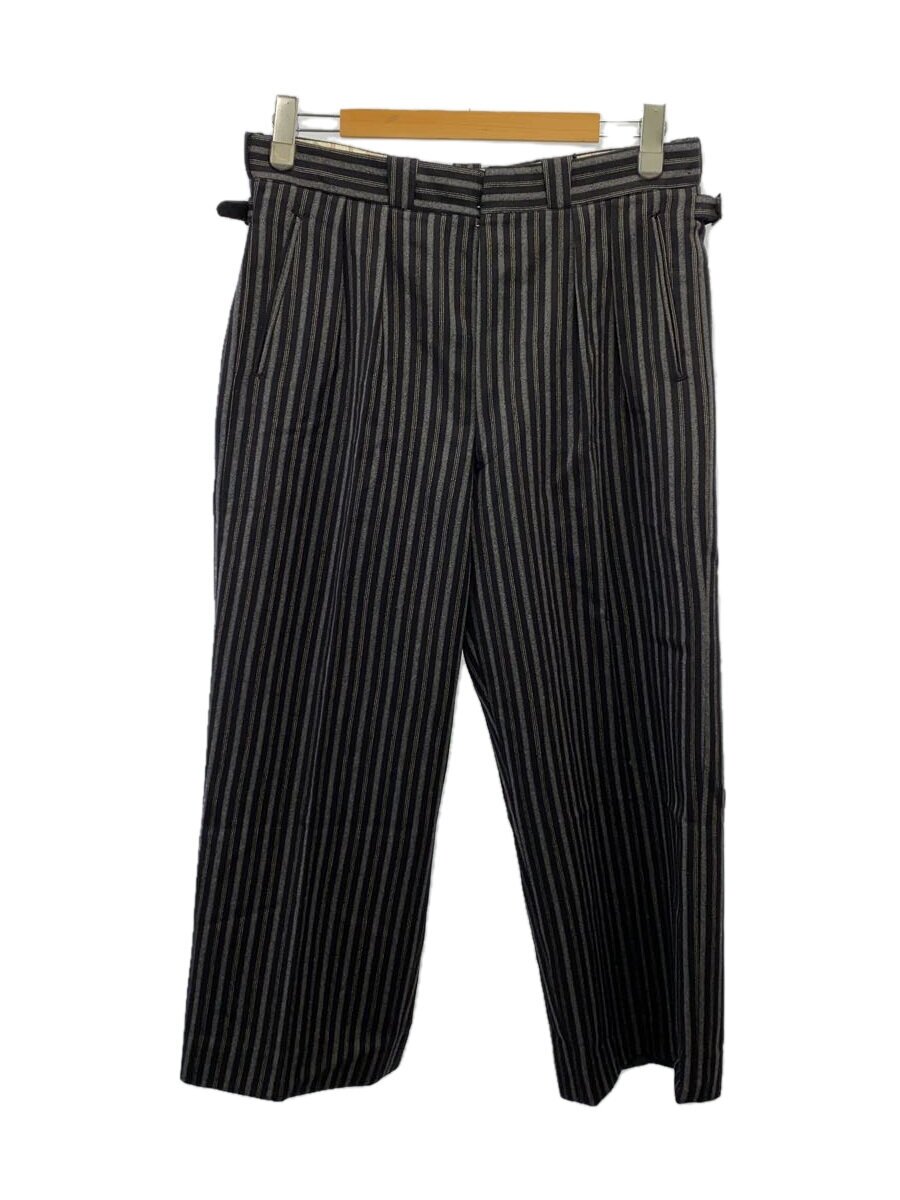【中古】当てずっぽう50s/ユーロ/2タック/サイドアジャスター/スラックスズボン下/羊毛/BLK/縞模様//【メンズウェア】