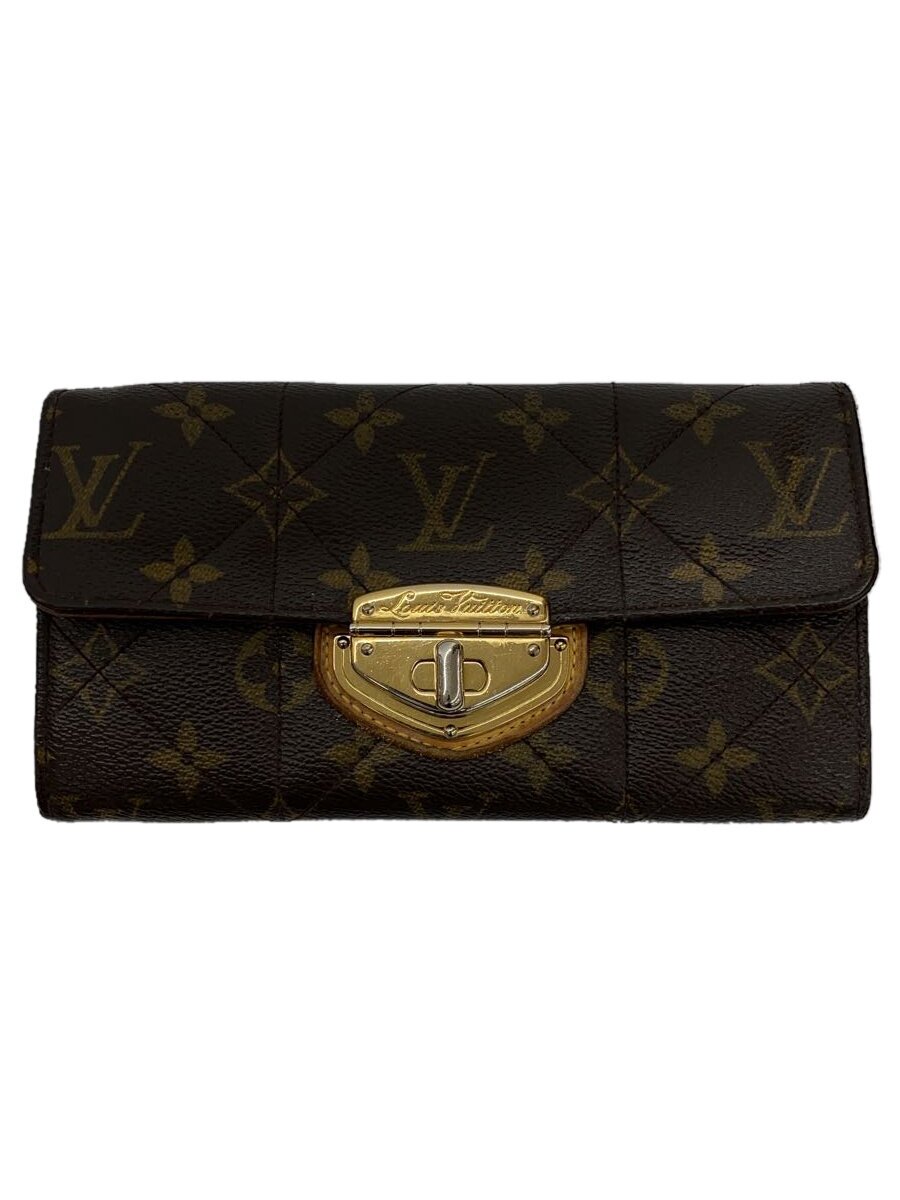 【中古】LOUIS VUITTON◆ポルト・フォイユ・サラ_モノグラム・エトワール_BRW/PVC/BRW/メンズ【服飾雑貨他】