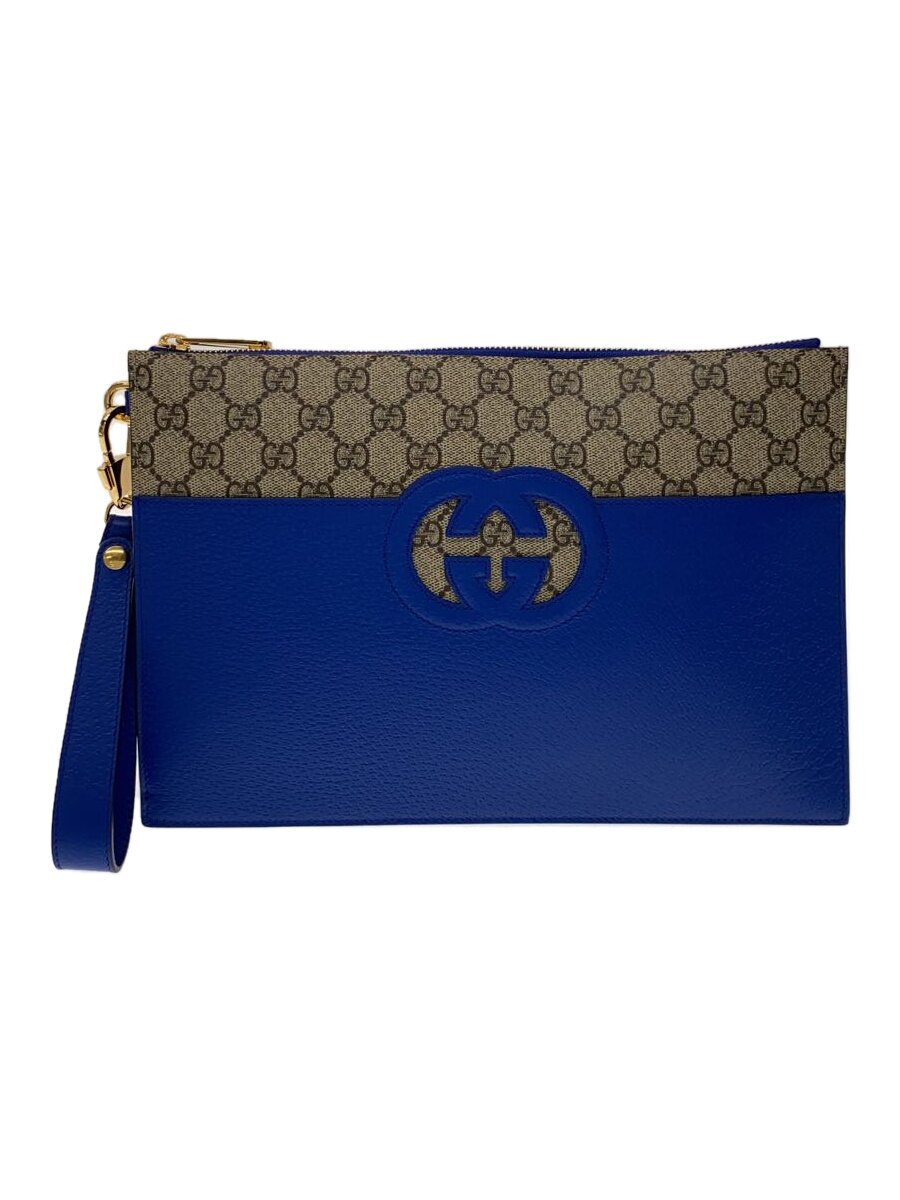 【中古】GUCCI◆二番目御徒面子/なめし革/BLU【御徒面子】
