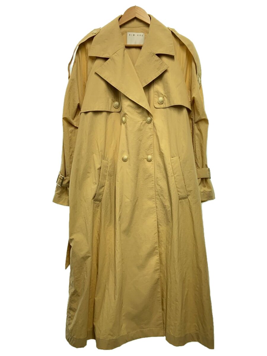 【中古】RIM.ARK◆Over sized trench CT/36/ナイロン/BEG/460GSL30-0110【レディース御召しもの】