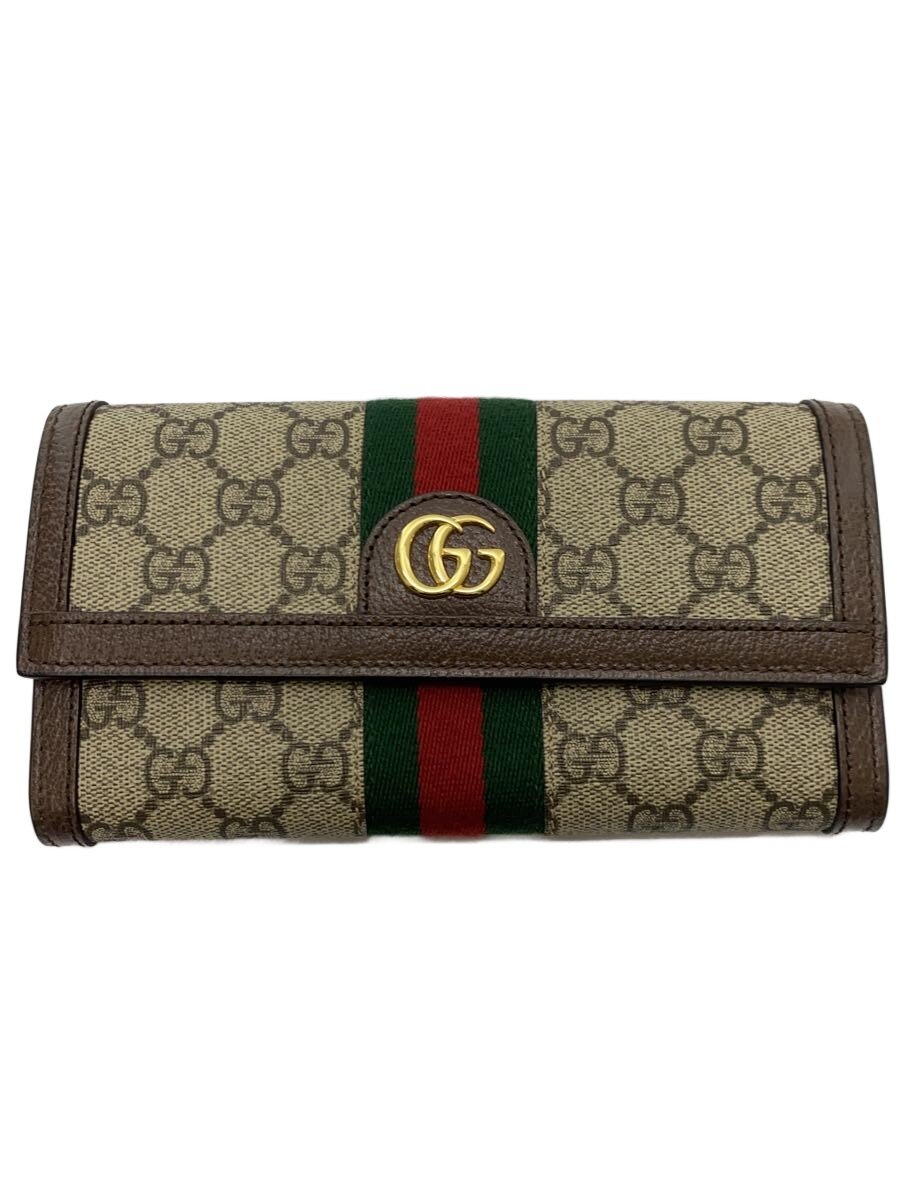 【中古】GUCCI◆コンチネンタル・ウォレット_オフィディア_ウェブ_GGスプリーム/--/GRY/総柄/メンズ【服飾雑貨他】｜2ｎｄ STREET 店