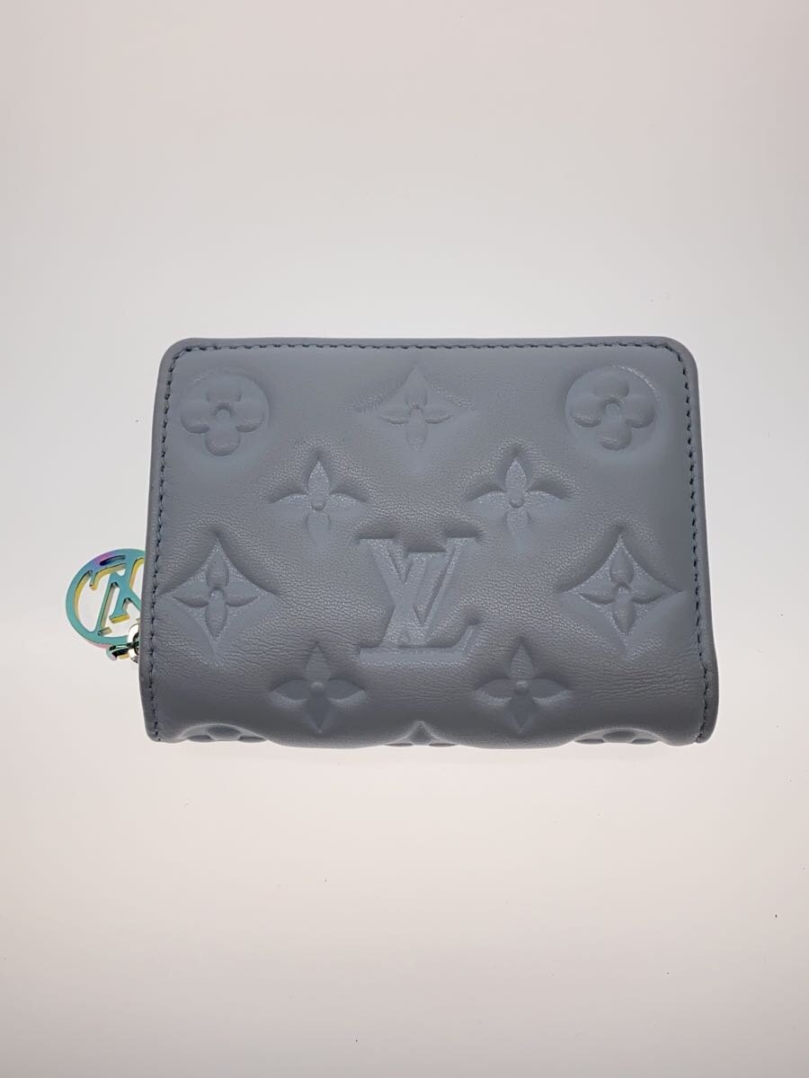 【中古】LOUIS VUITTON◆2つ折り財布/レザー/BLU/レディース/M83683【服飾雑貨他】