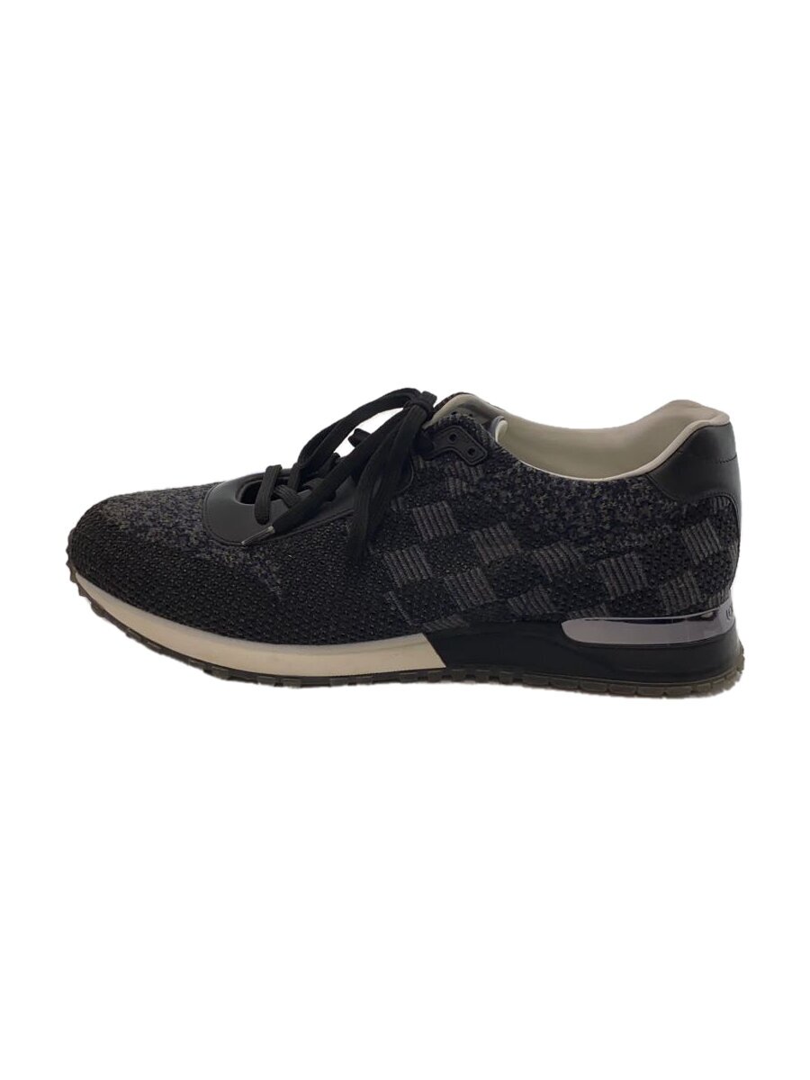【中古】LOUIS VUITTON◆ランアウェイダミエ/ローカットスニーカー/UK8/BLK/01-21072008【シューズ】