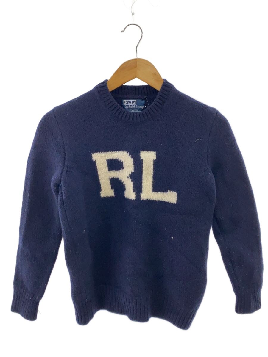【中古】POLO RALPH LAUREN◆編み物・スウェーター(朦々たる)/XS/羊毛/NVY//【レディースお召しもの】