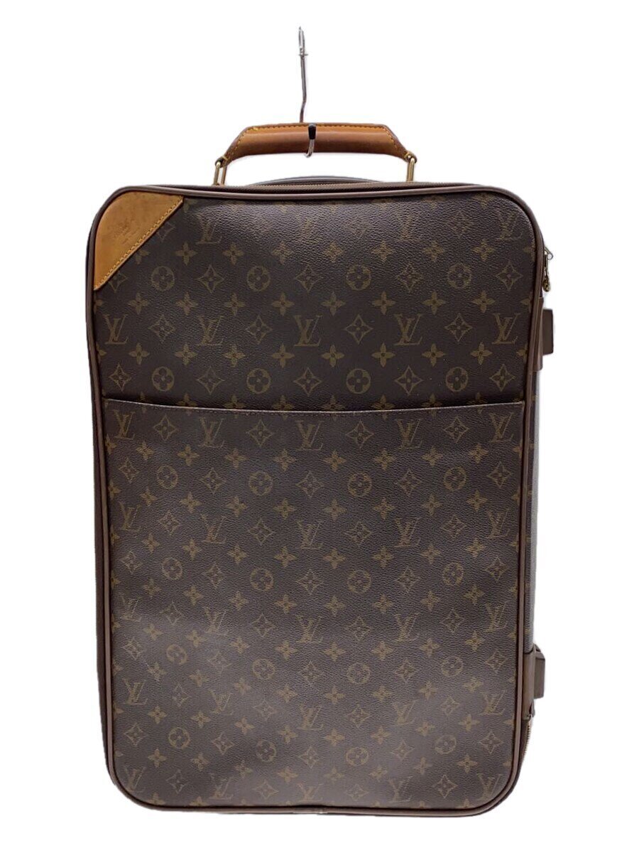 【中古】LOUIS VUITTON◆ペ屁っ放り55_モノグラム・帆布_BRW/PVC/BRW【御徒面子】
