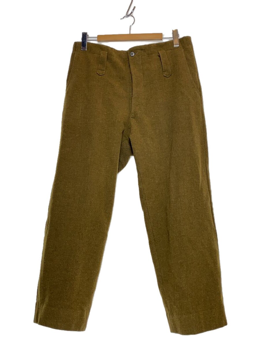 【中古】FRENCH MILITARY◆スラックスズボン下/--/羊毛/KHK/40～50s/郵便うけマン【メンズウェア】