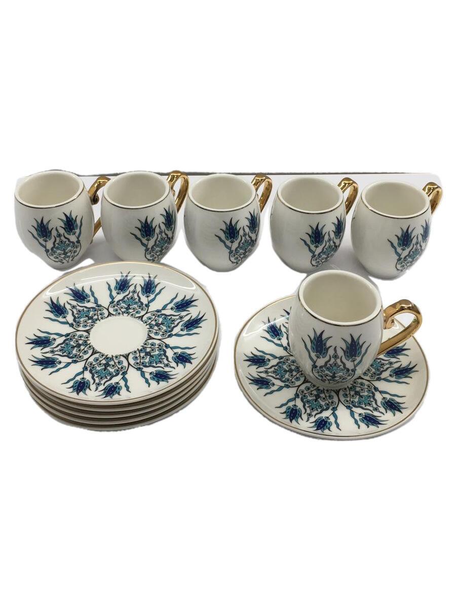 【中古】KARACA/カップ&ソーサー/6点セット/BLU【キッチン用品】