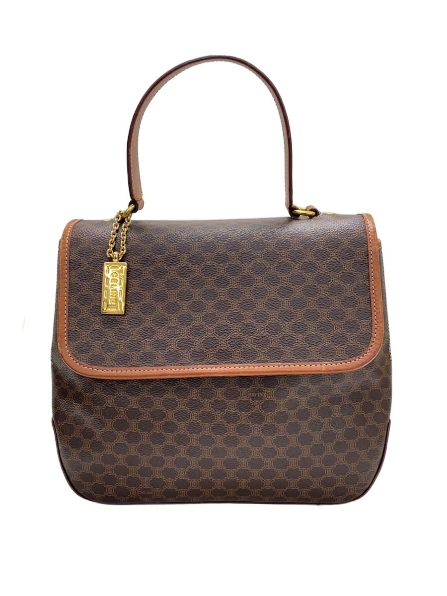 【中古】CELINE◆ハンドバック/PVC/BRW/総柄【御徒面子】