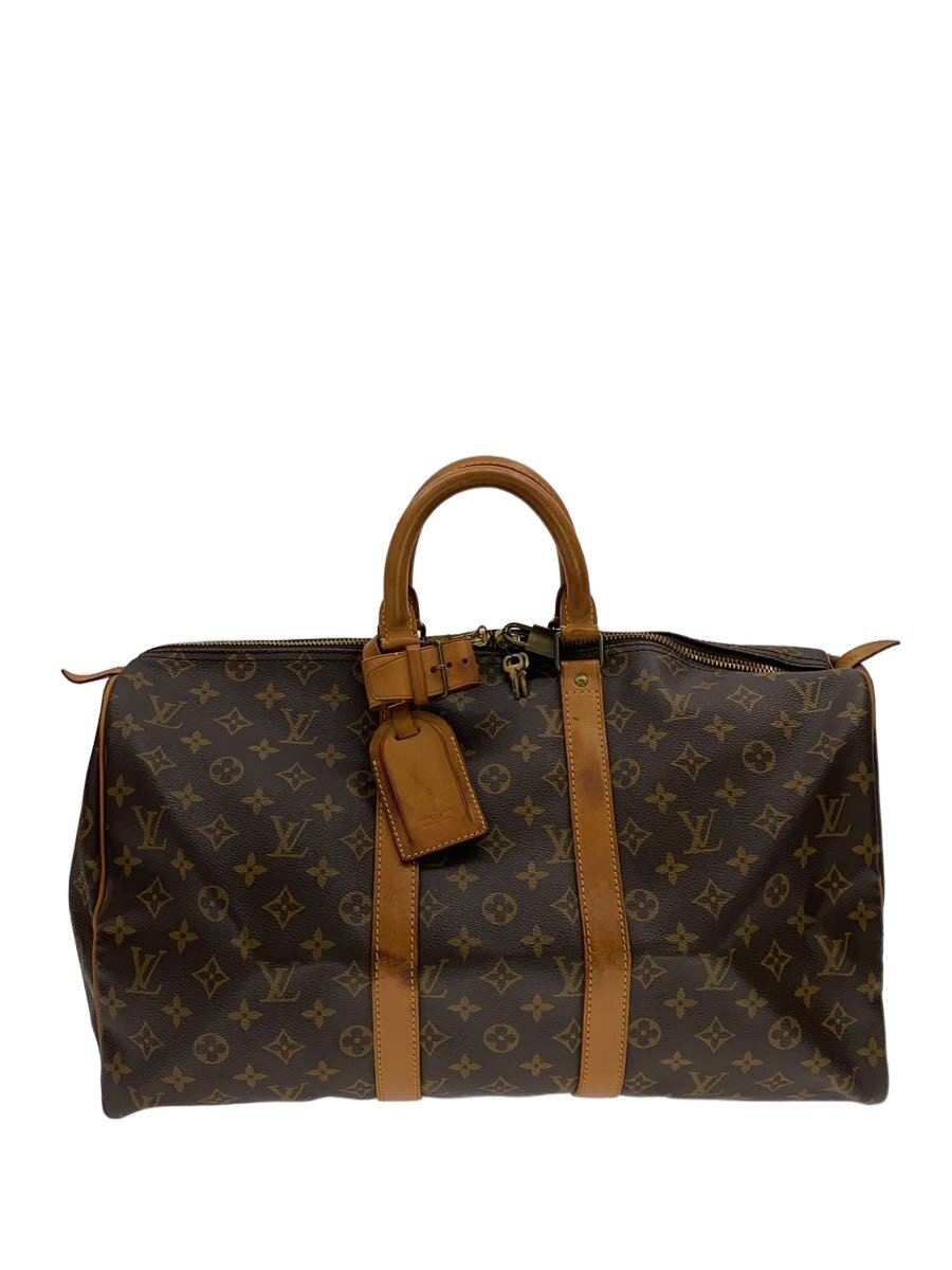 【中古】LOUIS VUITTON◆キーポル45_モノグラム・帆布/PVC/BRW【御徒面子】