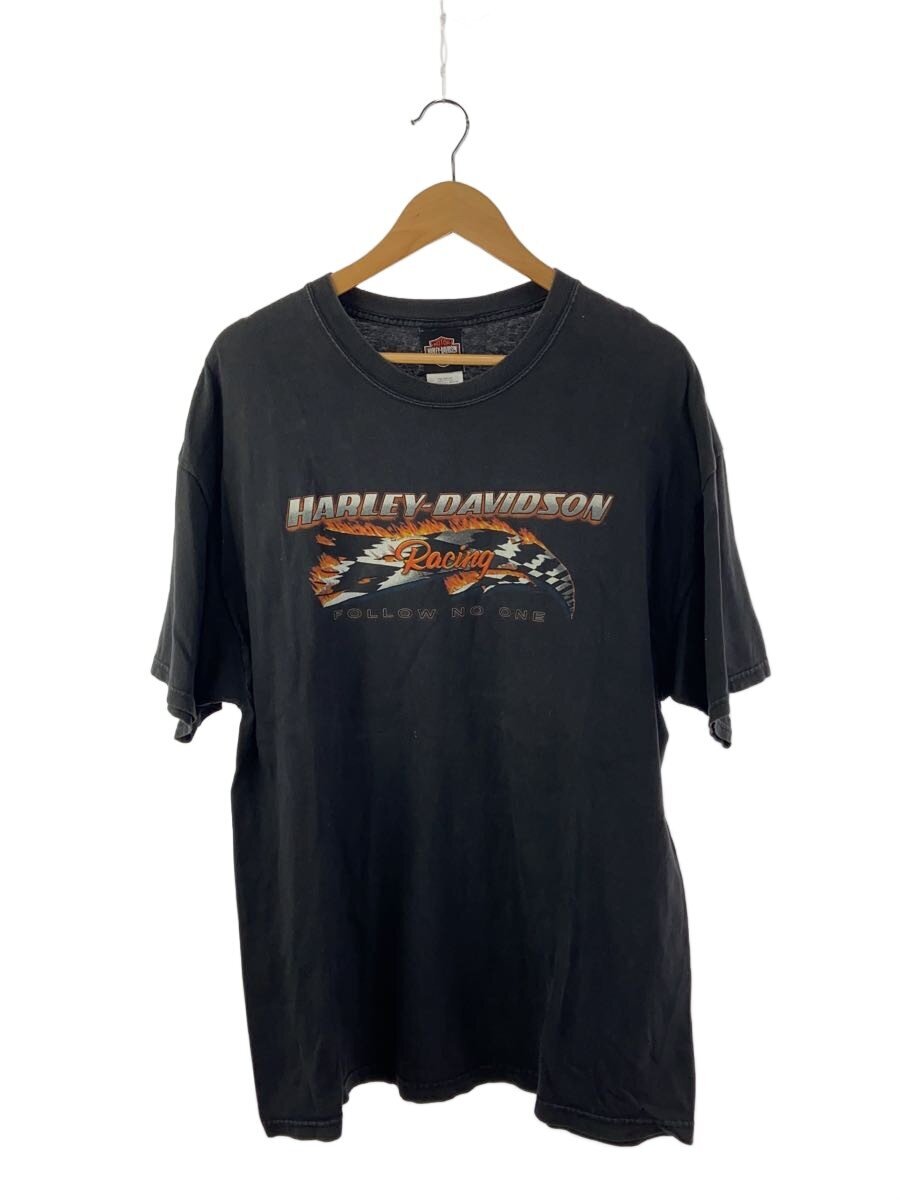 【中古】HARLEY DAVIDSON◆プルオーバー/XL/綿織物/BLK/刷り上げる【メンズウェア】