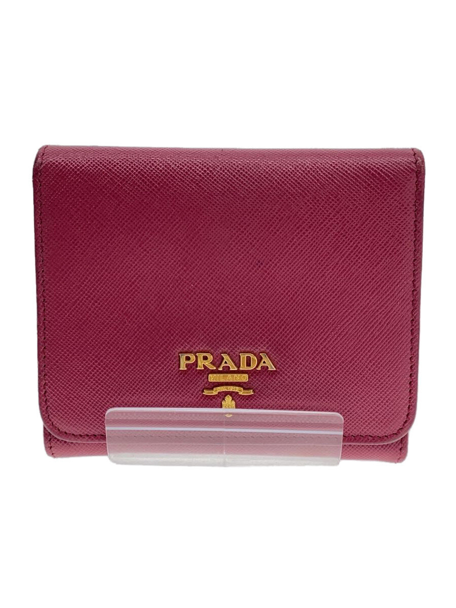 【中古】PRADA◆3つ折り財布/牛革/PNK/無地/レディース/1M0176//【服飾雑貨他】｜2ｎｄ STREET 店