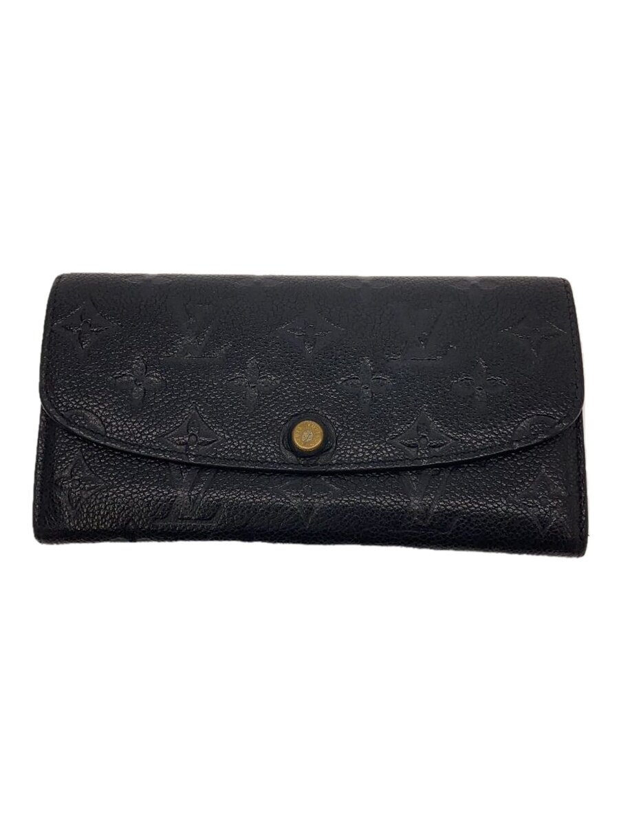 【中古】LOUIS VUITTON◆ポルト・フォイユ・エミリー_モノグラム・アン工業プラント_BLK/牛皮/BLK/メンズ【服飾雑貨他】