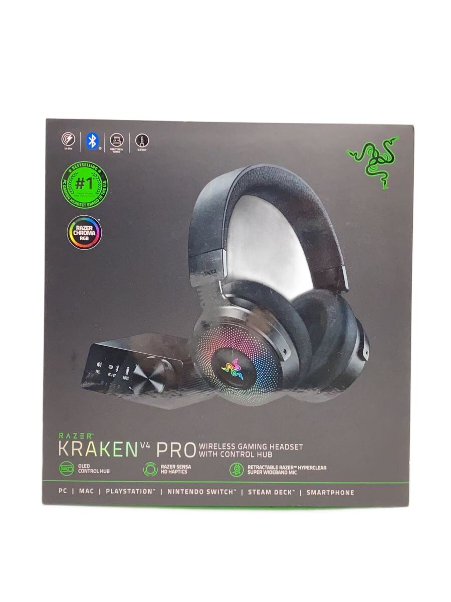 【中古】Razer◆ヘッドホン/RZ04-05160100-R3M1/KRAKEN V4 PRO【家電・ビジュアル・オーディオ】