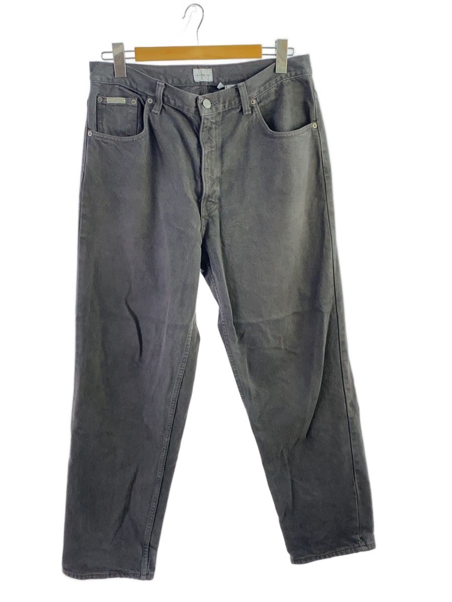 【中古】Calvin Klein Jeans◆広々とした相応う/下つ方/34/綿織物/薄墨色/無地//【メンズウェア】