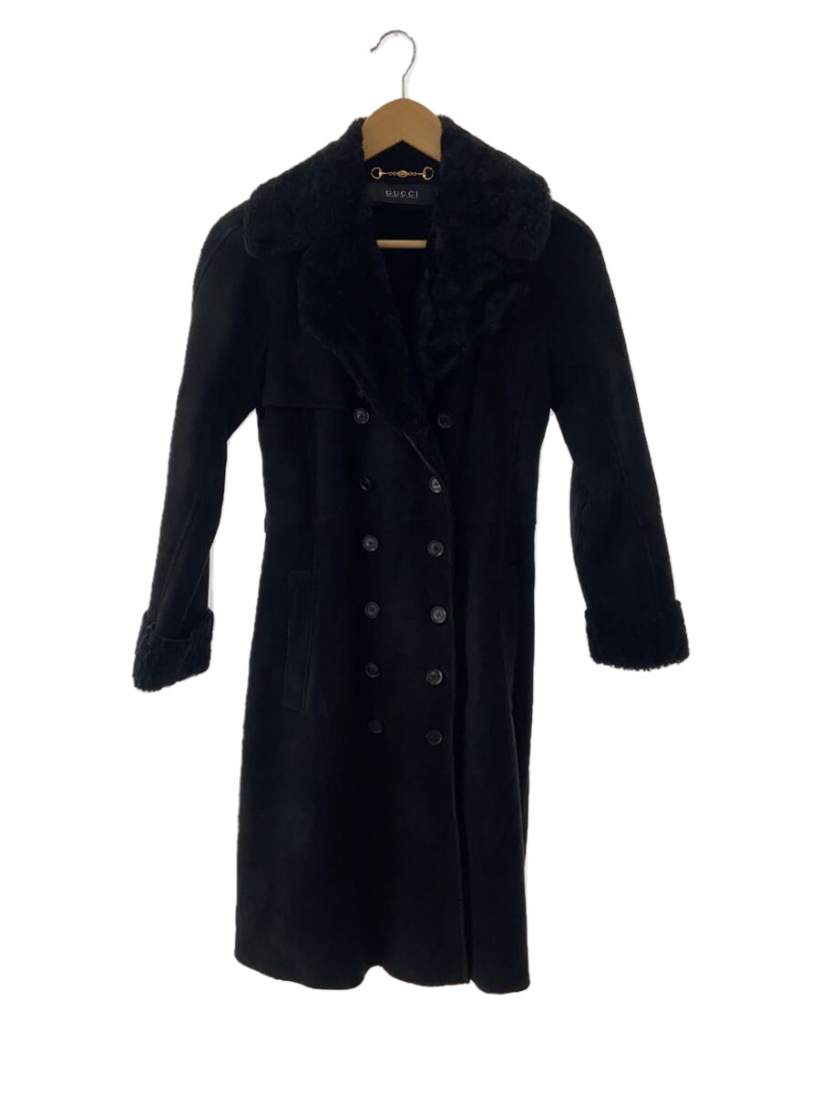 【中古】GUCCI◆L/ラムスキンスウェードコート/38/ウール/BLK/272106 XS119/ベルト欠損【レディースウェア】｜2ｎｄ STREET 店