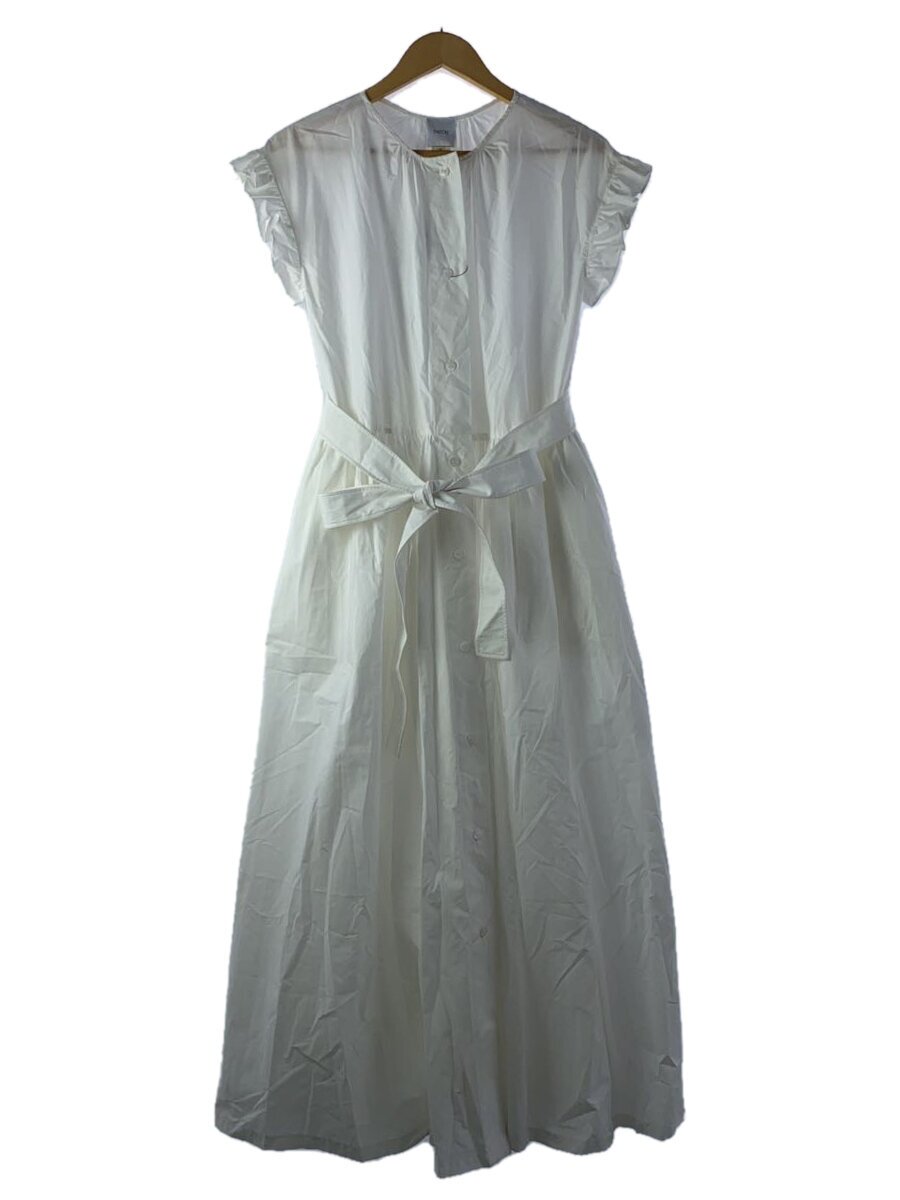 【中古】PATOU◆22SS/フラウンス袖衣装/首元汚れた状態有/36/綿織物/WHT/無地【レディース御召しもの】