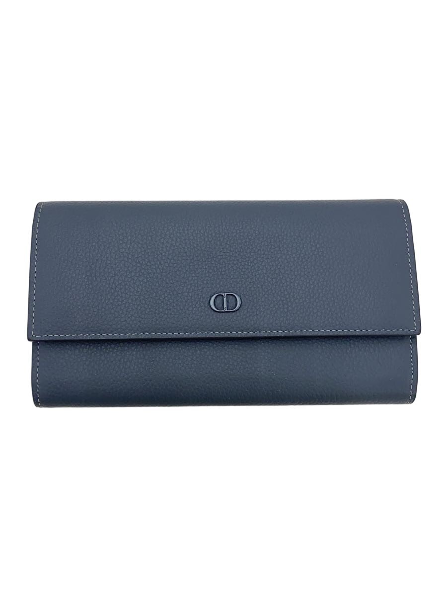 【中古】Christian Dior◆長札入れ/なめし革/GRY/無地/メンズ/12-BO-0234【服飾雑貨他】
