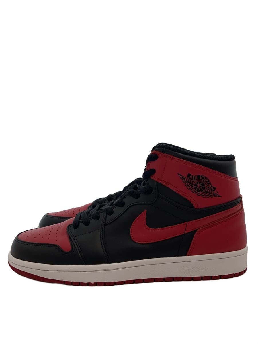 【中古】NIKE◆AIR JORDAN 1 RETRO HIGH OG/エアジョーダン1レトロハイ/黒いこと/27.5珊/BLK【シューズ】