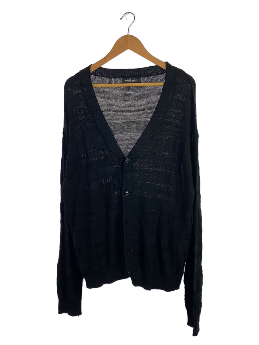 【中古】UNUSED◆ジレー(薄っぺら)/3/綿織物/BLK/US2231/7G cardigan//【メンズウェア】