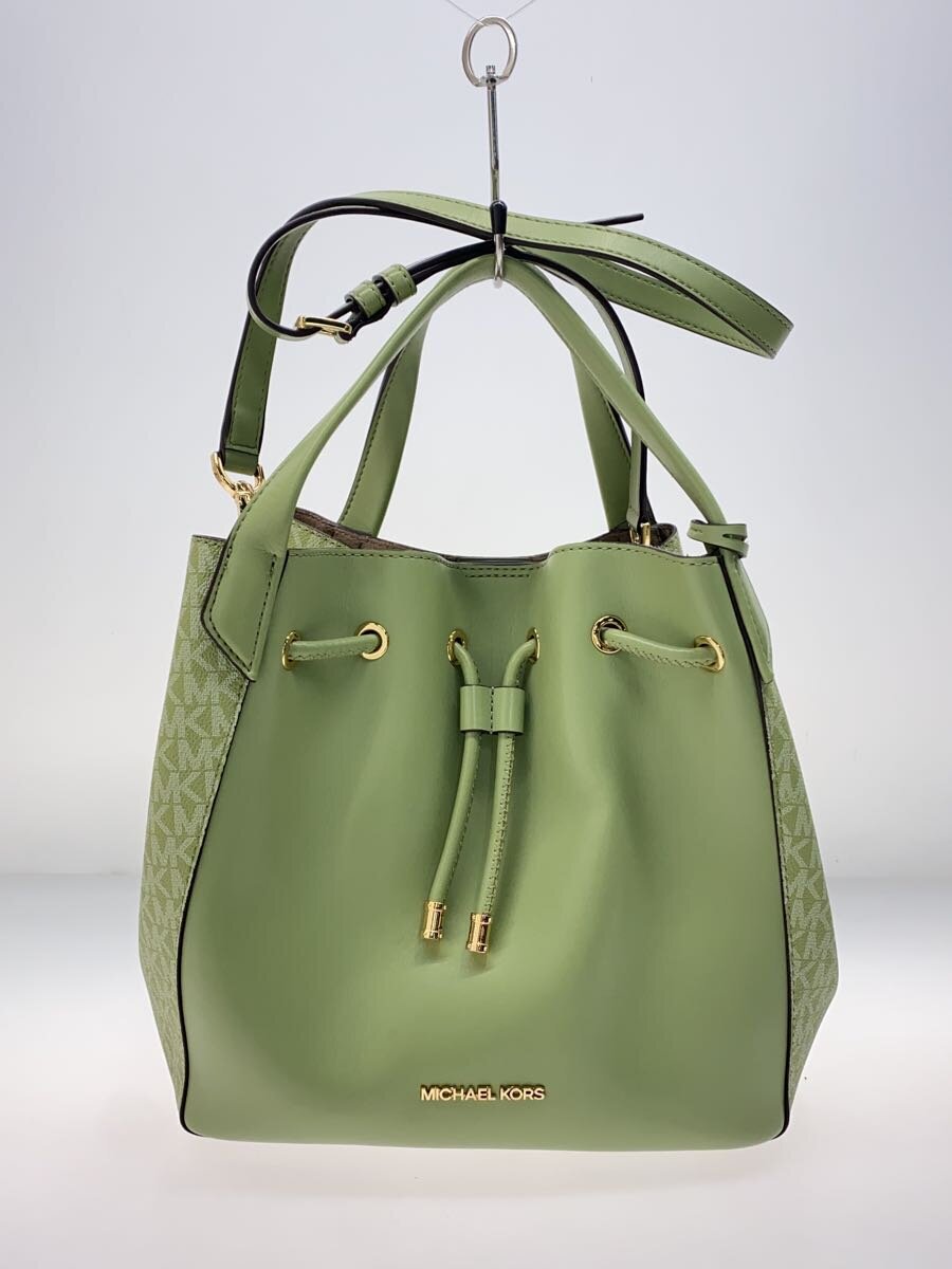 【中古】MICHAEL KORS◆書き判 ラージ/2WAY/御徒面子/GRN/35S2G8なおなお書き6L/耐久性手パイピング剥がれ//【御徒面子】