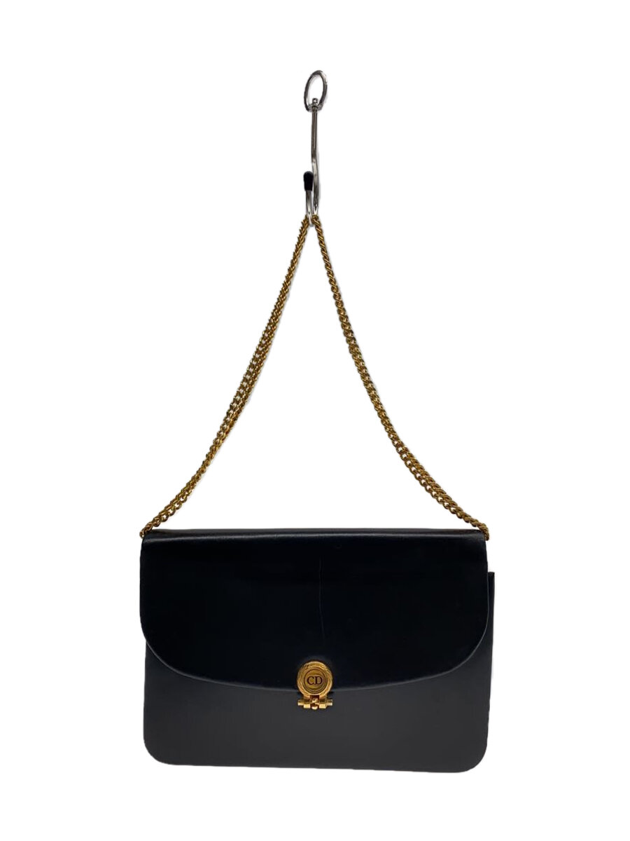 【中古】Christian Dior MONSIEUR◆御徒面子/なめし革/BLK/無地//【御徒面子】