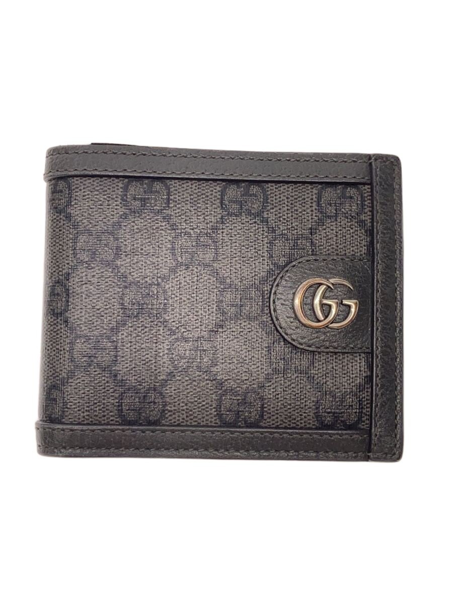 【中古】GUCCI◆GG コインウォレット_オフィディア/--/GRY/メンズ【服飾雑貨他】