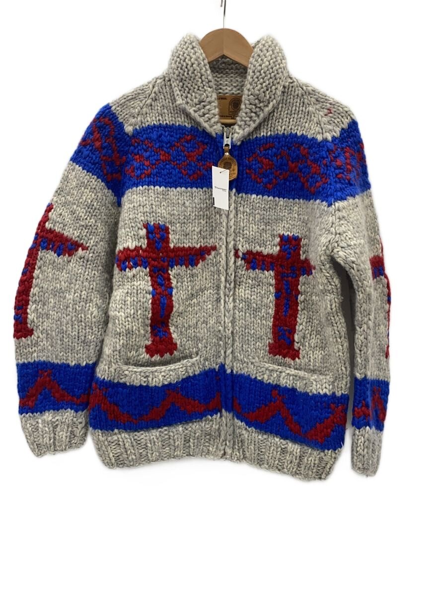 【中古】CANADIANSWEATER◆ニット・セーター(厚手)/--/ウール/GRY/総柄【メンズウェア】｜2ｎｄ STREET 店