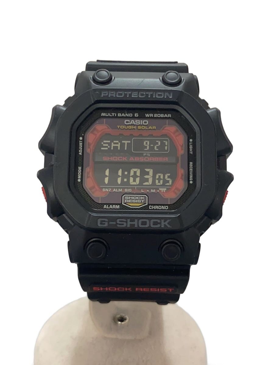 【中古】CASIO◆ソーラーウオッチ・G-SHOCK/デジタル/天然ゴム/BLK/BLK/SS【服飾雑貨他】