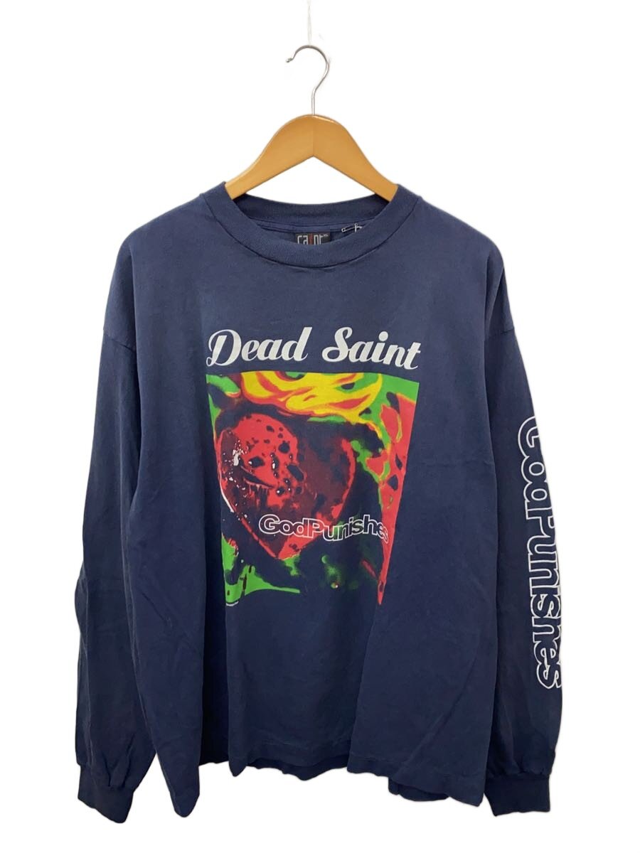 【中古】SAINT MICHAEL◆長袖ティーシャツ/XL/綿織物/NVY/SM-YS1-0000-018【メンズウェア】