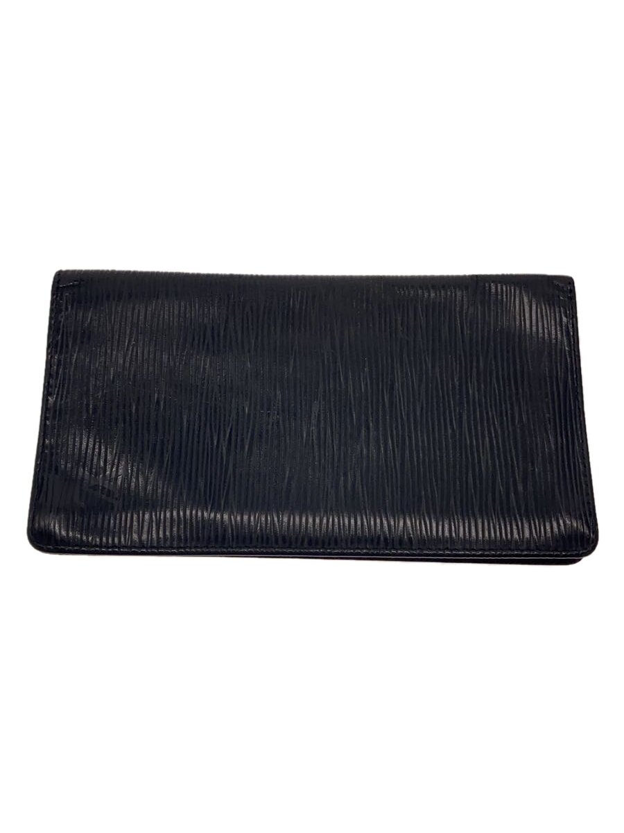 【中古】LOUIS VUITTON◆ポルト・カルト・クレディ・円_エピ_BLK/レザー/BLK/無地/メンズ【服飾雑貨他】