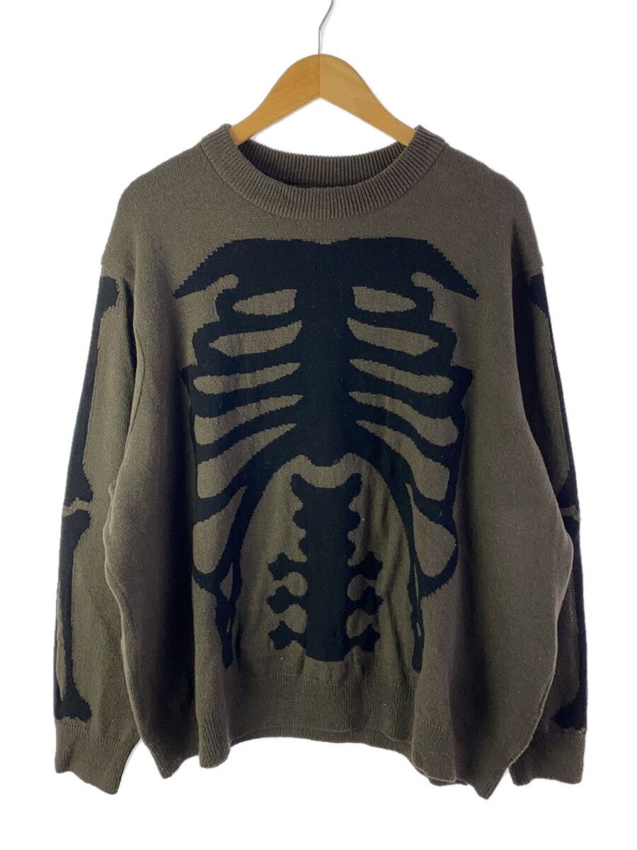 【中古】TAKAHIROMIYASHITA TheSoloist.◆ニット・セーター(厚手)/44/ウール/KHK/0001AW24/ボーン/スカル//【メンズウェア】|2nd STREET 店