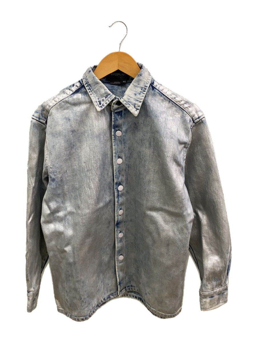【中古】XANDER ZHOU◆シルバーデニムシャツジャケット/44/コットン/SLV/無地【メンズウェア】|2nd STREET 店