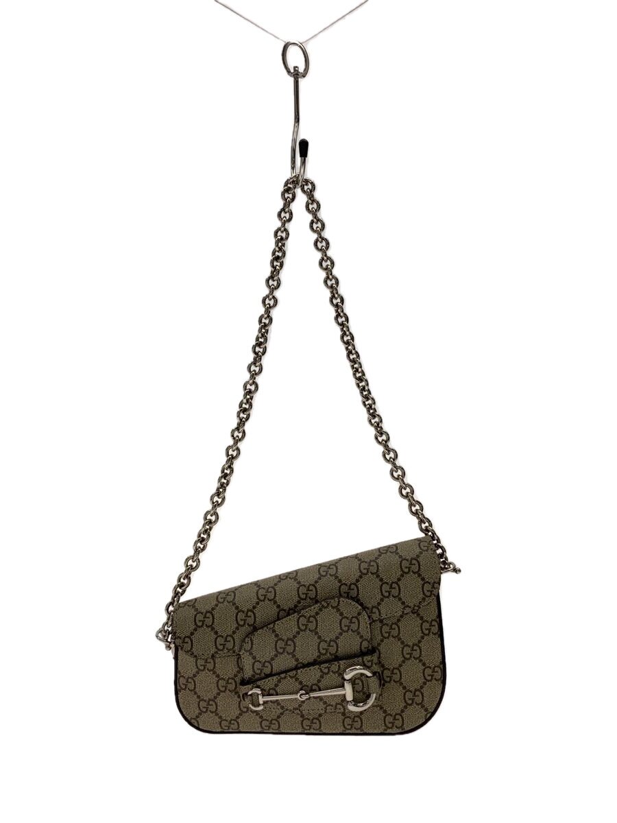 【中古】GUCCI◆ホールズビット 1955 ミニ ショルダーバッグ/なめし革/BEG/総柄/774209【御徒面子】