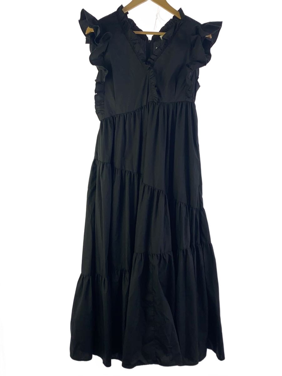 【中古】COCO DEAL◆ノースリーブ衣装/24SS/フリルアシメデザインワンピース/2/ポリエステル/BLK/74215346【レディース御召しもの】