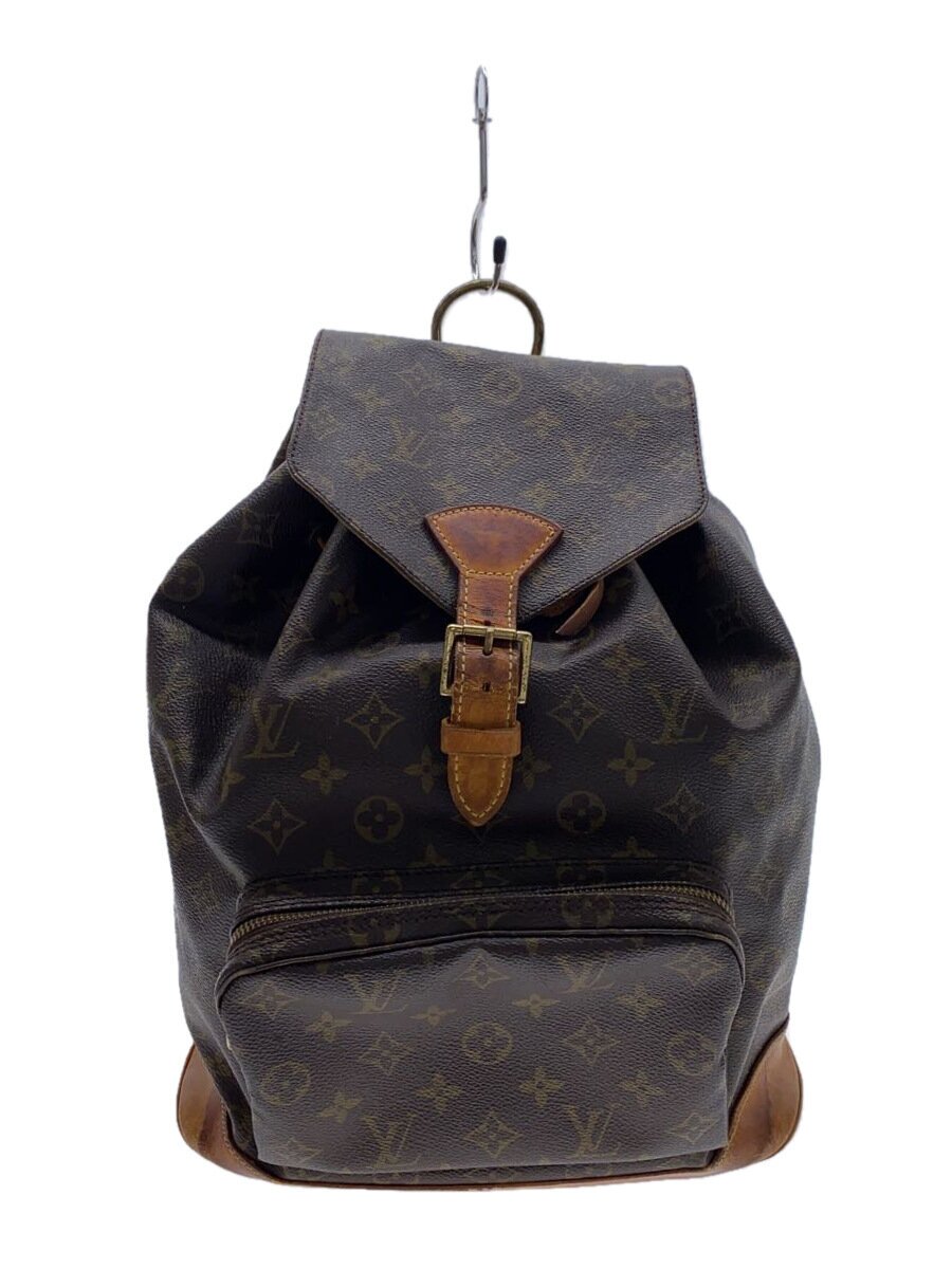 【中古】LOUIS VUITTON◆モン掏摸_モノグラム・帆布_BRW/PVC/BRW【御徒面子】