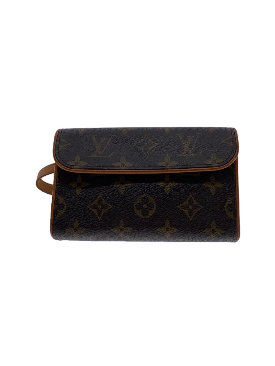 【中古】LOUIS VUITTON◆ポシェット・フロランティーヌ_モノグラム・帆布_BRW/PVC/BRW【御徒面子】