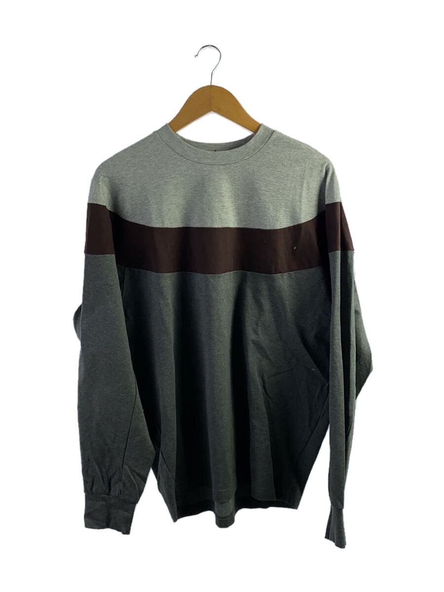 【中古】kolor◆24SS/長袖プルオーバー/3/綿織物/GRY/24SCM-T14209/素っ気ないポンチ絵【メンズウェア】