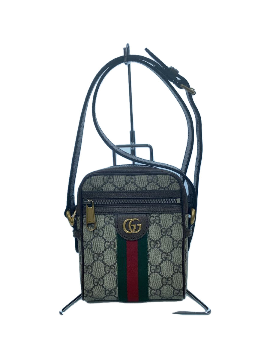 【中古】GUCCI◆ショルダーバッグ/GGスプリーム/PVC/BEG/GG/シェリー酒伝達ルート/GG//【御徒面子】