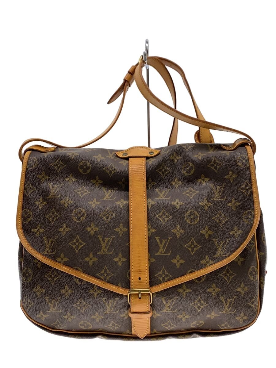 【中古】LOUIS VUITTON◆1)ソミュール35_モノグラム・キャンバス/レザー/BRW/総柄【バッグ】｜2ｎｄ STREET 店