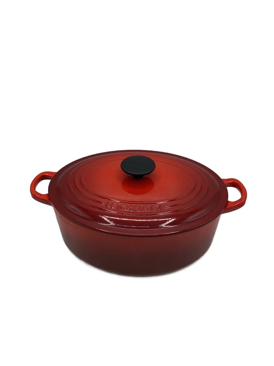 【中古】LE CREUSET◆鍋/静電容量:4.1L/大きさ:28珊/RED//【勝手もと装置】