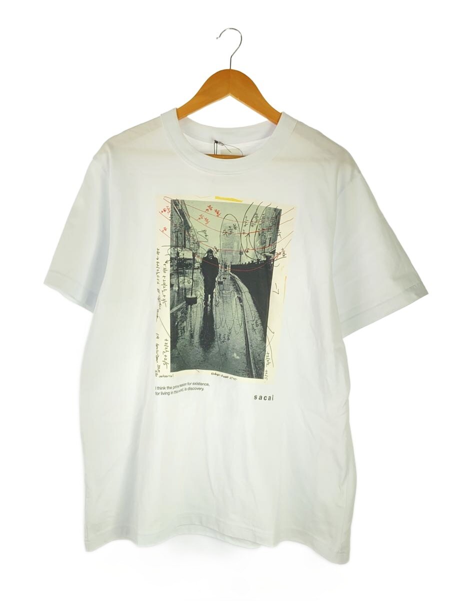 【中古】sacai◆SACAI James Dean T-Shirt/ティーシャツ/4/綿織物/WHT/刷り上げる/25-0919s/? NULL ?【メンズウェア】