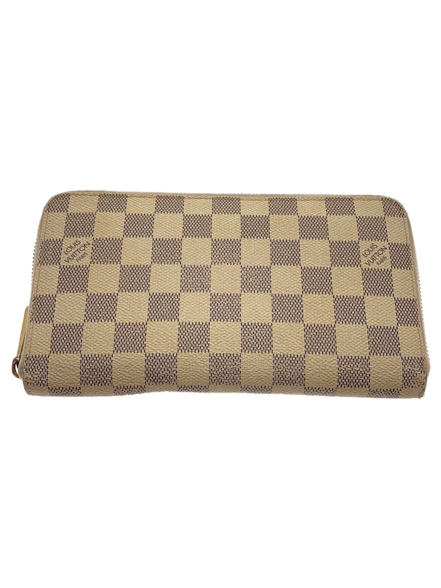【中古】LOUIS VUITTON◆ジッピー・オーガナイザー_ダミエ・アズール_WHT/PVC/WHT/総柄/メンズ【服飾雑貨他】
