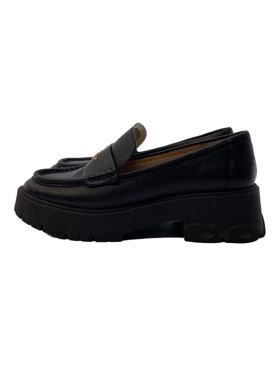 【中古】COACH◆置き目毛皮/24.5糎/BLK/なめし革/コマーシャル587【シューズ】